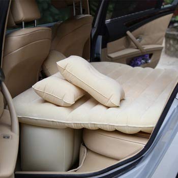 deevudi Inflatable Travel Car Bed Sofa Foldable Travel Bed | Car Air Mattress | Car Inflatable Bed with Two Pillow and Pump (Mutlicolor)